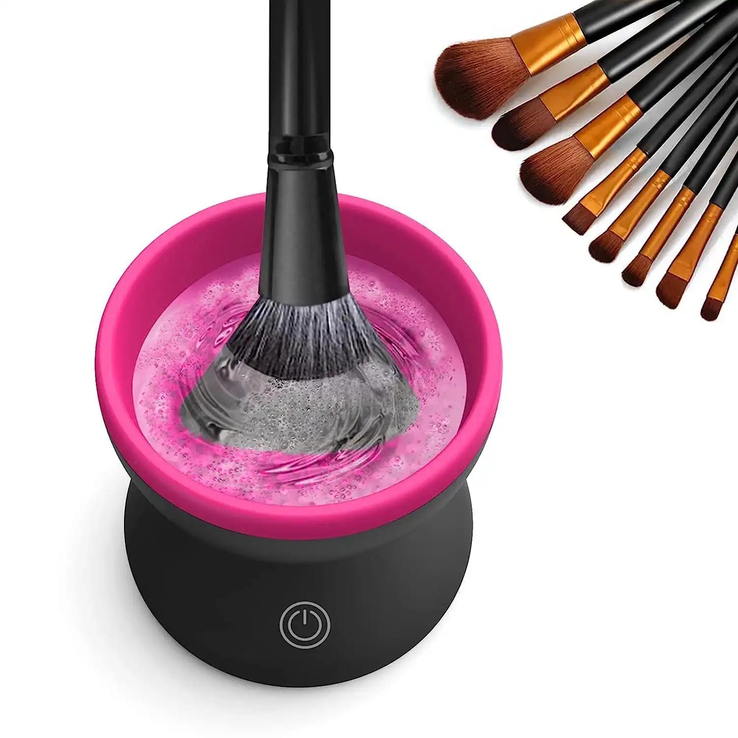 Close-up of GlowWash Pro with brush – beauty gadget