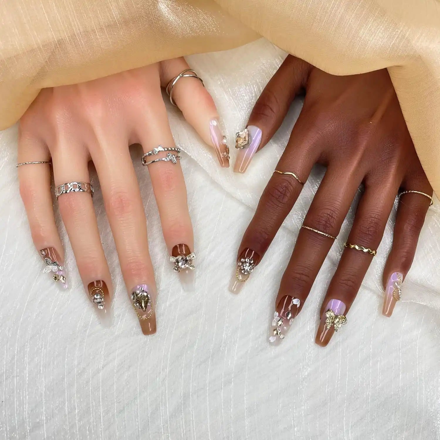 GlowNude nails in custom packaging for women