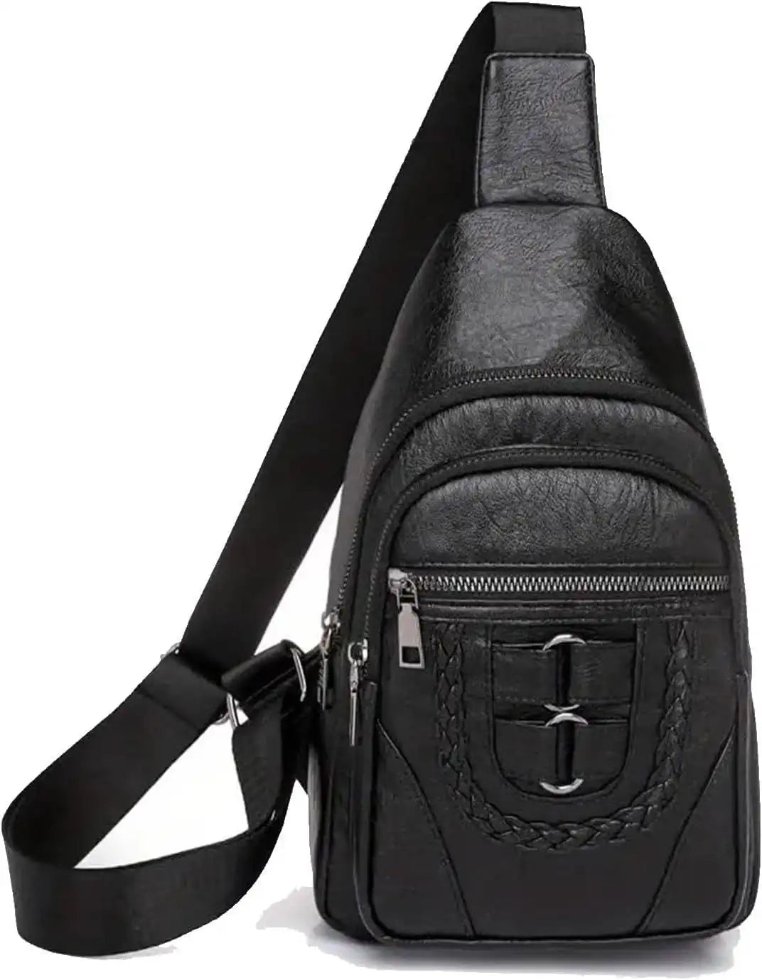 Back view of lightweight crossbody travel bag