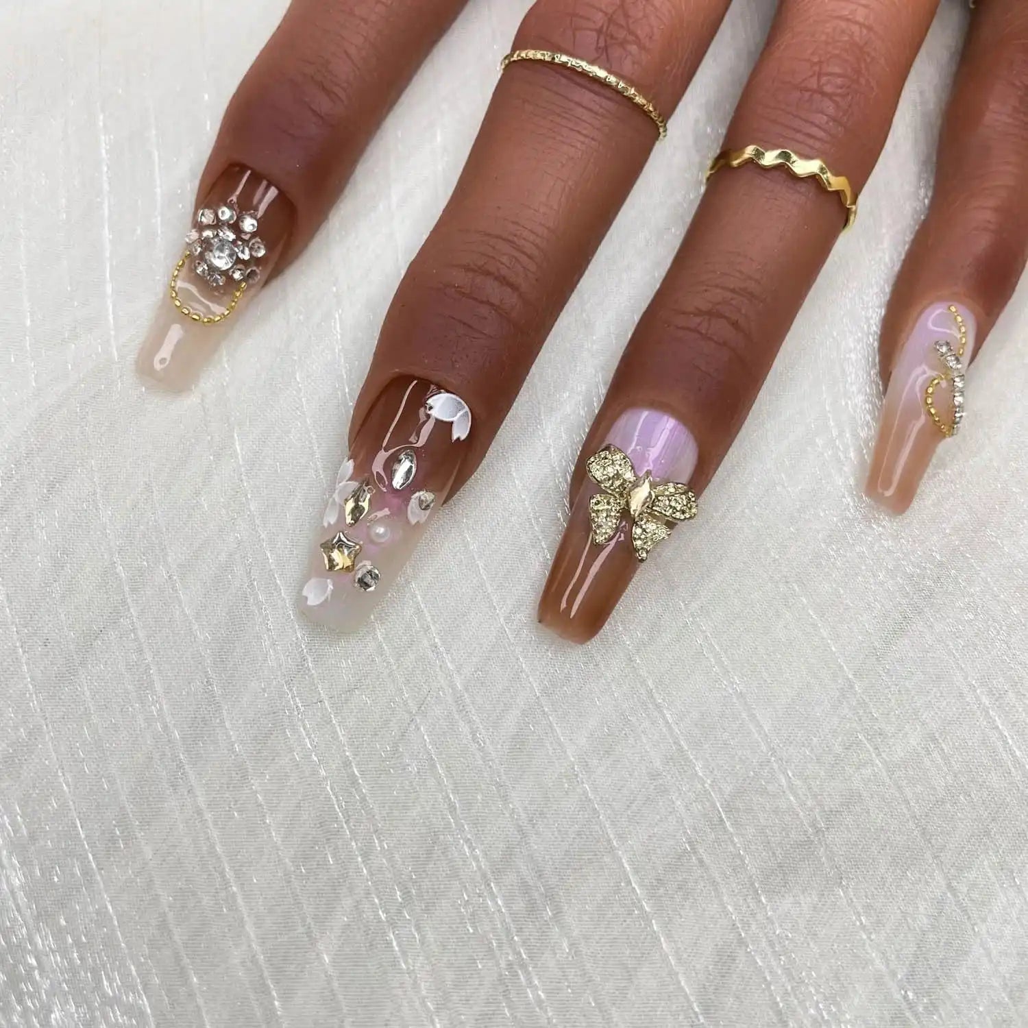 GlowNude luxury fake nails for elegant manicure look